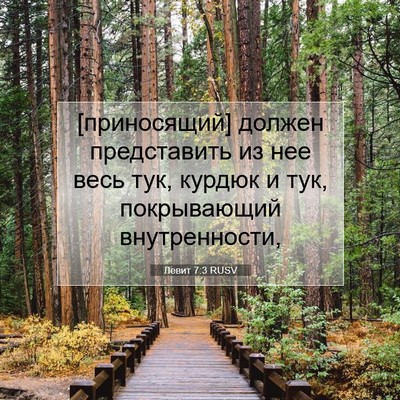 Picture 07 - Левит 7:3 RUSV - [приносящий] должен - Bible Verse Picture