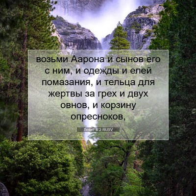 Picture 07 - Левит 8:2 RUSV - возьми Аарона и сынов его с - Bible Verse Picture