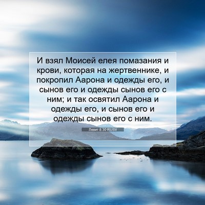 Picture 07 - Левит 8:30 RUSV - И взял Моисей елея - Bible Verse Picture