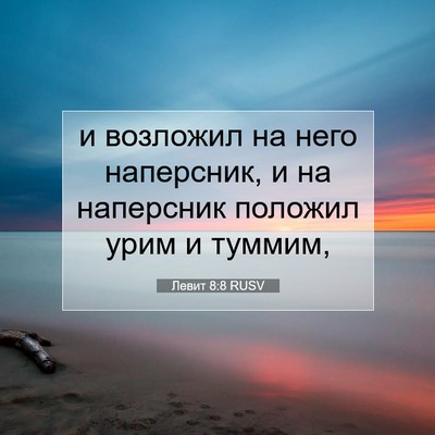Picture 07 - Левит 8:8 RUSV - и возложил на него - Bible Verse Picture