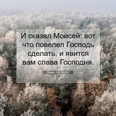 Picture 07 - Левит 9:6 RUSV - И сказал Моисей: вот что - Bible Verse Picture