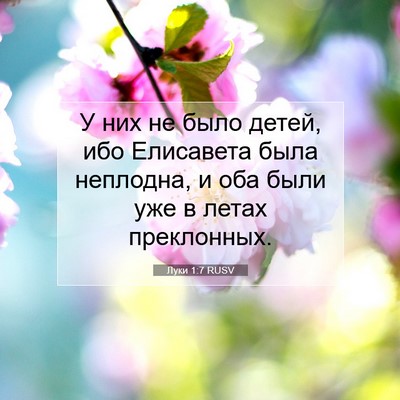 Picture 07 - Луки 1:7 RUSV - У них не было детей, ибо - Bible Verse Picture