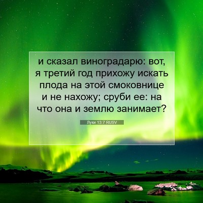 Picture 07 - Луки 13:7 RUSV - и сказал виноградарю: вот, - Bible Verse Picture