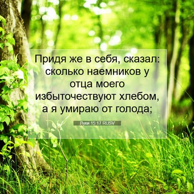 Picture 07 - Луки 15:17 RUSV - Придя же в себя, сказал: - Bible Verse Picture