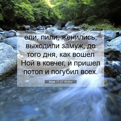 Picture 07 - Луки 17:27 RUSV - ели, пили, женились, - Bible Verse Picture