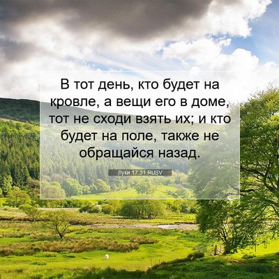 Picture 07 - Луки 17:31 RUSV - В тот день, кто будет на - Bible Verse Picture