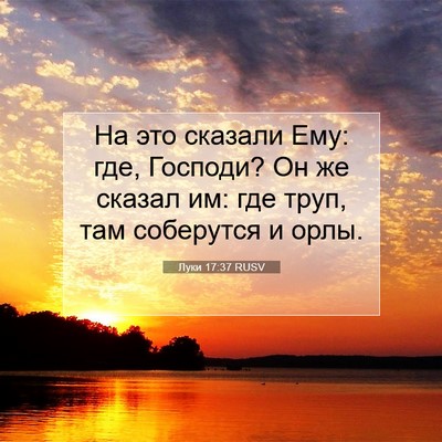 Picture 07 - Луки 17:37 RUSV - На это сказали Ему: где, - Bible Verse Picture