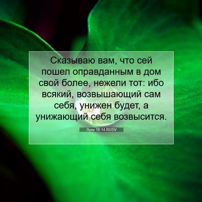 Picture 07 - Луки 18:14 RUSV - Сказываю вам, что сей пошел - Bible Verse Picture