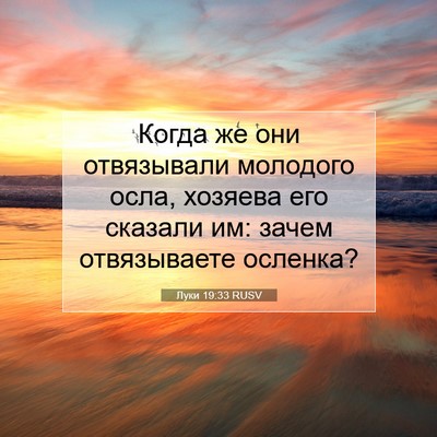 Picture 07 - Луки 19:33 RUSV - Когда же они отвязывали - Bible Verse Picture