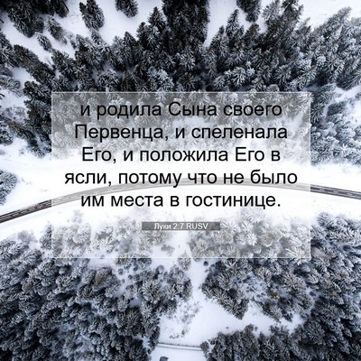 Picture 07 - Луки 2:7 RUSV - и родила Сына своего - Bible Verse Picture