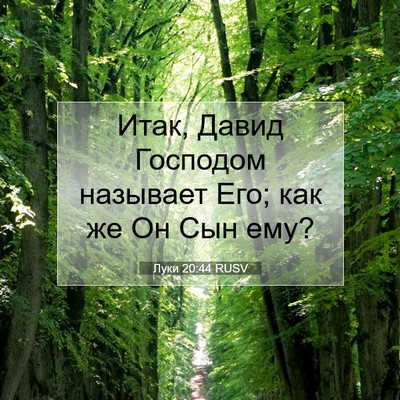 Picture 07 - Луки 20:44 RUSV - Итак, Давид Господом - Bible Verse Picture