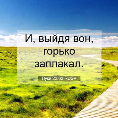 Picture 07 - Луки 22:62 RUSV - И, выйдя вон, горько - Bible Verse Picture