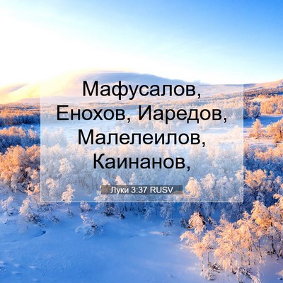 Picture 07 - Луки 3:37 RUSV - Мафусалов, Енохов, Иаредов, - Bible Verse Picture