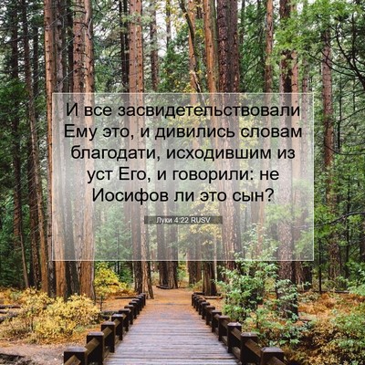 Picture 07 - Луки 4:22 RUSV - И все засвидетельствовали - Bible Verse Picture