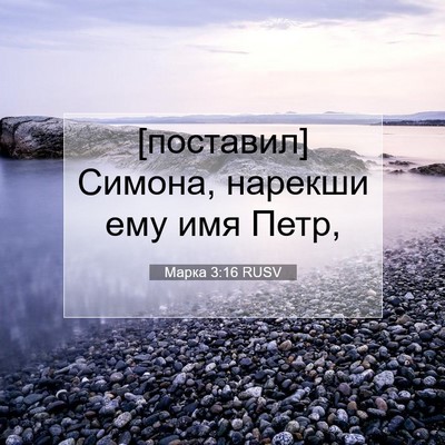 Picture 07 - Марка 3:16 RUSV - [поставил] Симона, нарекши - Bible Verse Picture