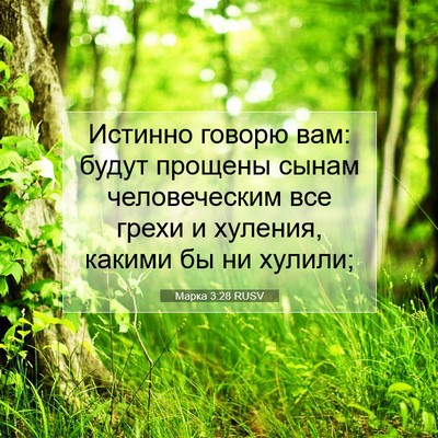 Picture 07 - Марка 3:28 RUSV - Истинно говорю вам: будут - Bible Verse Picture