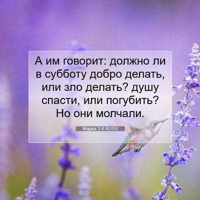 Picture 07 - Марка 3:4 RUSV - А им говорит: должно ли в - Bible Verse Picture