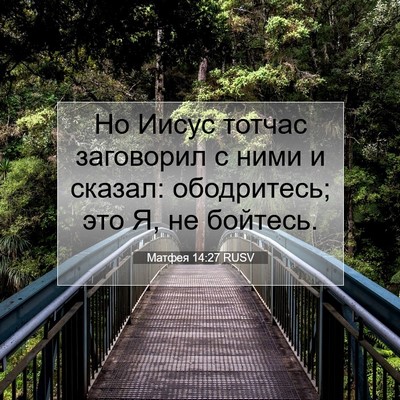 Picture 07 - Матфея 14:27 RUSV - Но Иисус тотчас заговорил - Bible Verse Picture