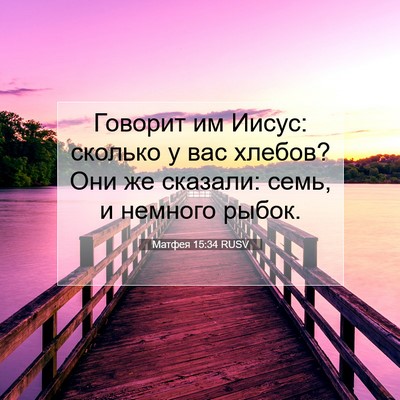 Picture 07 - Матфея 15:34 RUSV - Говорит им Иисус: сколько у - Bible Verse Picture