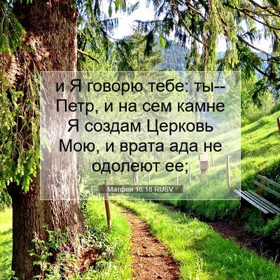 Picture 07 - Матфея 16:18 RUSV - и Я говорю тебе: ты--Петр, и - Bible Verse Picture