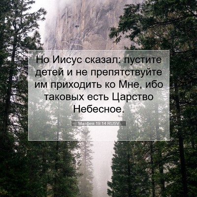 Picture 07 - Матфея 19:14 RUSV - Но Иисус сказал: пустите - Bible Verse Picture