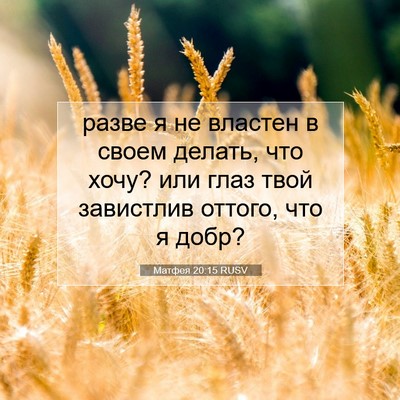 Picture 07 - Матфея 20:15 RUSV - разве я не властен в своем - Bible Verse Picture