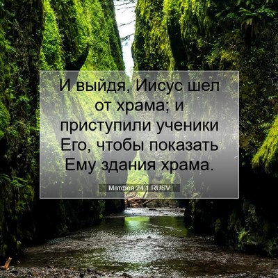 Picture 07 - Матфея 24:1 RUSV - И выйдя, Иисус шел от храма; - Bible Verse Picture