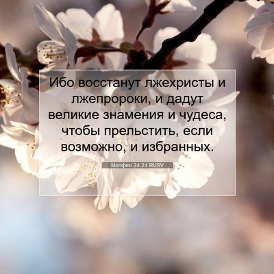 Picture 07 - Матфея 24:24 RUSV - Ибо восстанут лжехристы и - Bible Verse Picture