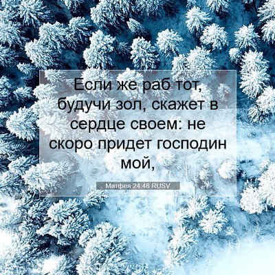 Picture 07 - Матфея 24:48 RUSV - Если же раб тот, будучи зол, - Bible Verse Picture