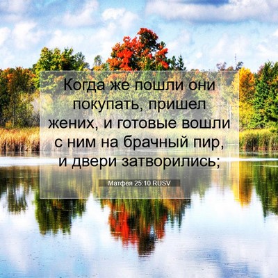 Picture 07 - Матфея 25:10 RUSV - Когда же пошли они - Bible Verse Picture