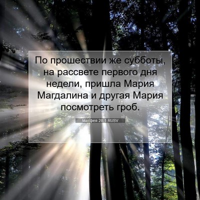 Picture 07 - Матфея 28:1 RUSV - По прошествии же субботы, - Bible Verse Picture