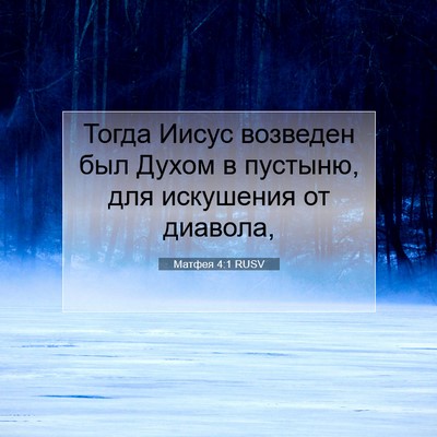 Picture 07 - Матфея 4:1 RUSV - Тогда Иисус возведен был - Bible Verse Picture