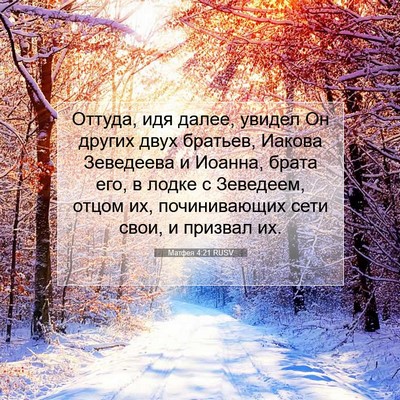 Picture 07 - Матфея 4:21 RUSV - Оттуда, идя далее, увидел - Bible Verse Picture