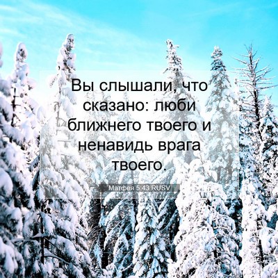 Picture 07 - Матфея 5:43 RUSV - Вы слышали, что сказано: - Bible Verse Picture