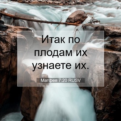 Picture 07 - Матфея 7:20 RUSV - Итак по плодам их узнаете - Bible Verse Picture