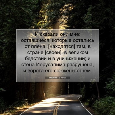 Picture 07 - Неемия 1:3 RUSV - И сказали они мне: - Bible Verse Picture