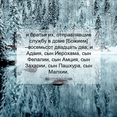 Picture 07 - Неемия 11:12 RUSV - и братья их, отправлявшие - Bible Verse Picture