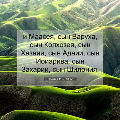 Picture 07 - Неемия 11:5 RUSV - и Маасея, сын Варуха, сын - Bible Verse Picture