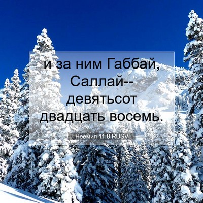 Picture 07 - Неемия 11:8 RUSV - и за ним Габбай, - Bible Verse Picture