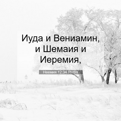 Picture 07 - Неемия 12:34 RUSV - Иуда и Вениамин, и Шемаия и - Bible Verse Picture