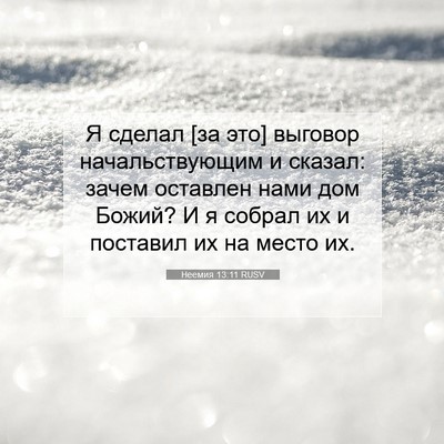 Picture 07 - Неемия 13:11 RUSV - Я сделал [за это] выговор - Bible Verse Picture