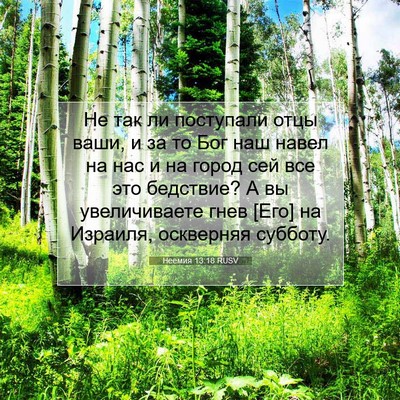 Picture 07 - Неемия 13:18 RUSV - Не так ли поступали отцы - Bible Verse Picture