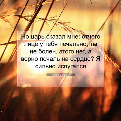 Picture 07 - Неемия 2:2 RUSV - Но царь сказал мне: отчего - Bible Verse Picture