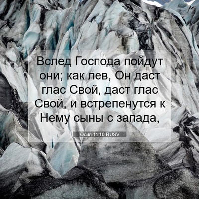Picture 07 - Осия 11:10 RUSV - Вслед Господа пойдут они; - Bible Verse Picture