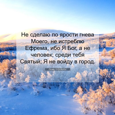 Picture 07 - Осия 11:9 RUSV - Не сделаю по ярости гнева - Bible Verse Picture
