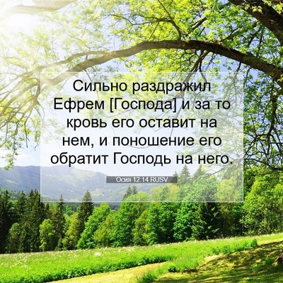 Picture 07 - Осия 12:14 RUSV - Сильно раздражил Ефрем - Bible Verse Picture