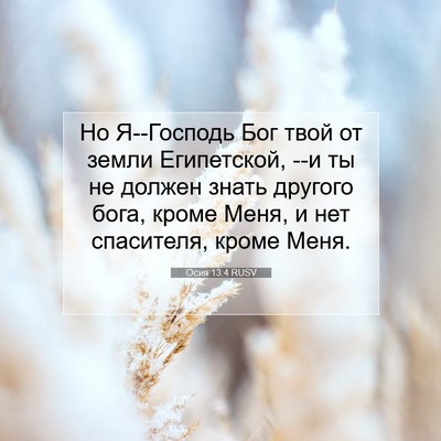 Picture 07 - Осия 13:4 RUSV - Но Я--Господь Бог твой от - Bible Verse Picture