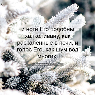 Picture 07 - Откровение 1:15 RUSV - и ноги Его подобны - Bible Verse Picture