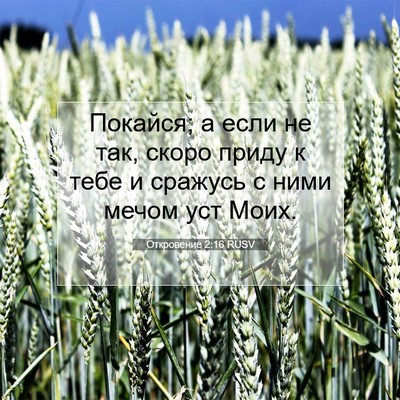 Picture 07 - Откровение 2:16 RUSV - Покайся; а если не так, - Bible Verse Picture