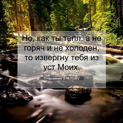 Picture 07 - Откровение 3:16 RUSV - Но, как ты тепл, а не горяч и - Bible Verse Picture